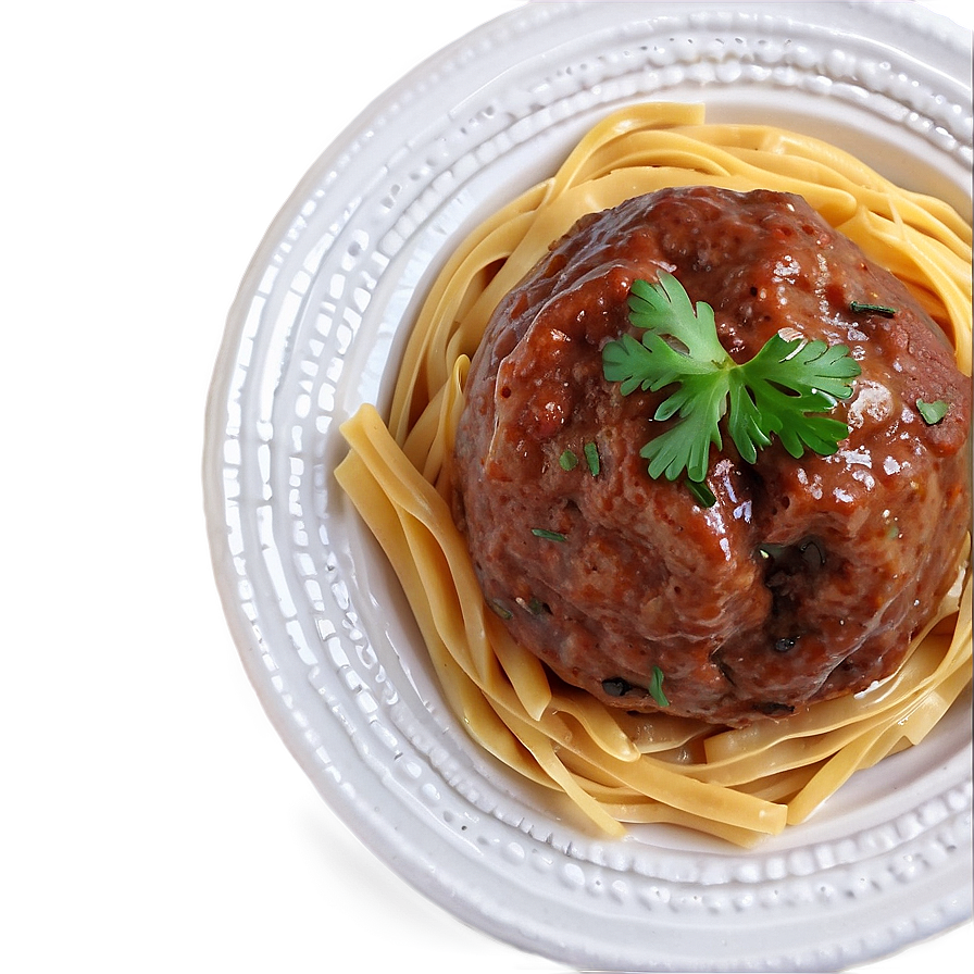 Classic Spaghettiand Meatball Dish PNG