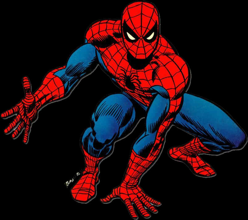 Classic Spiderman Clipart PNG