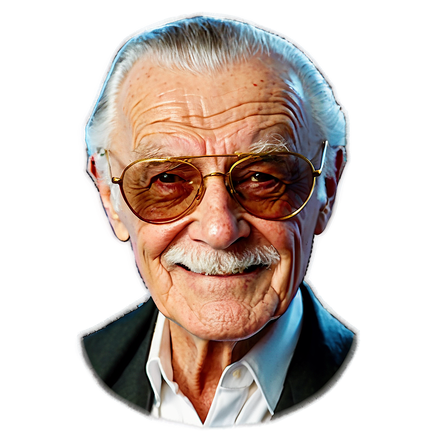 Classic Stan Lee Artist Png 06242024 PNG