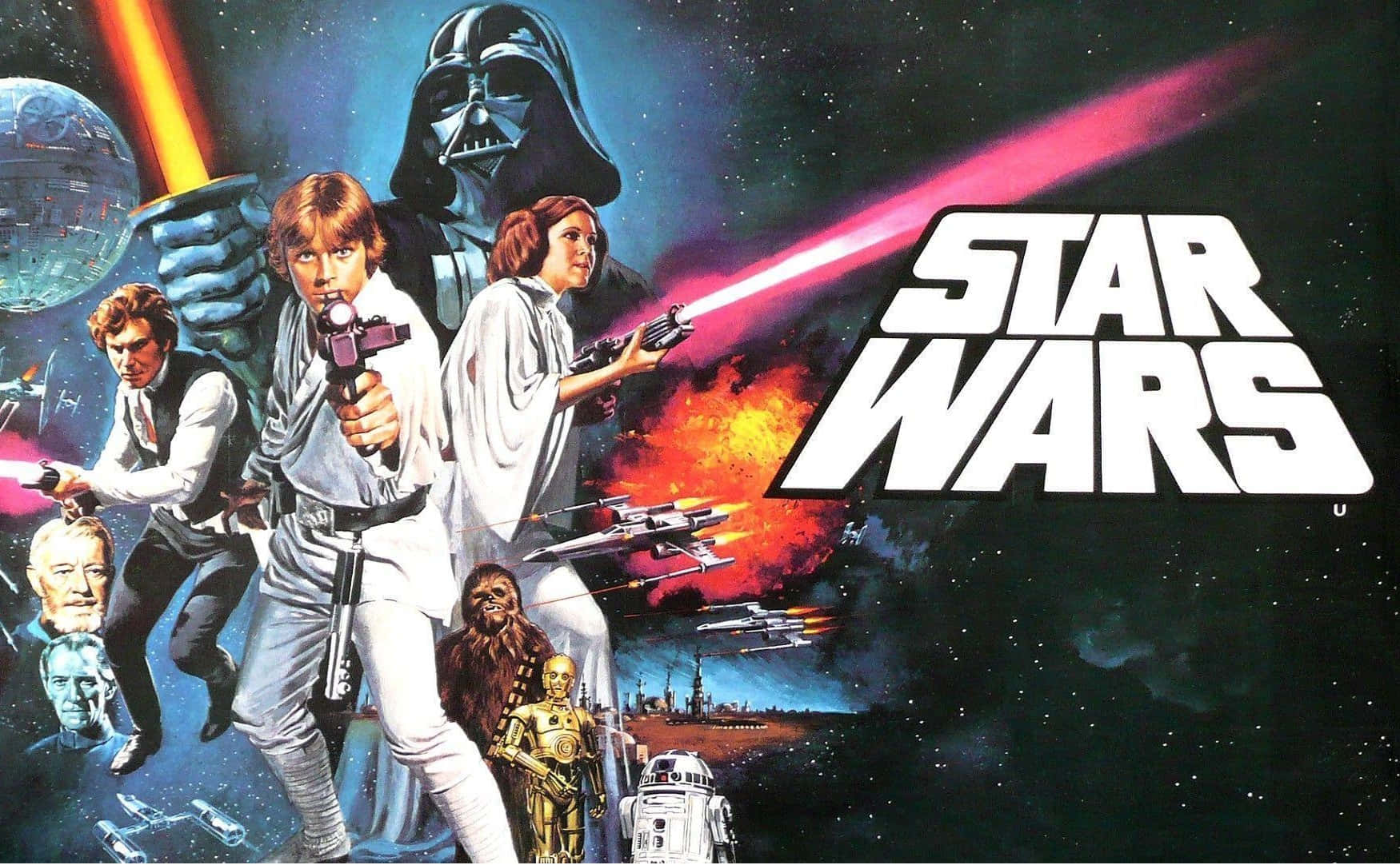 Classic Star Wars Movie Poster Art Wallpaper