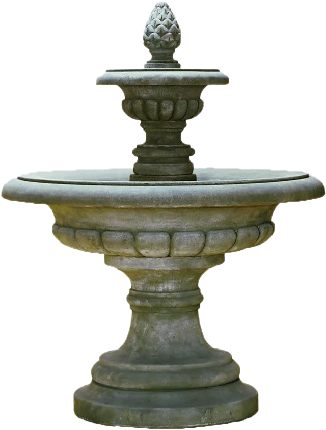 Classic Stone Pineapple Fountain PNG