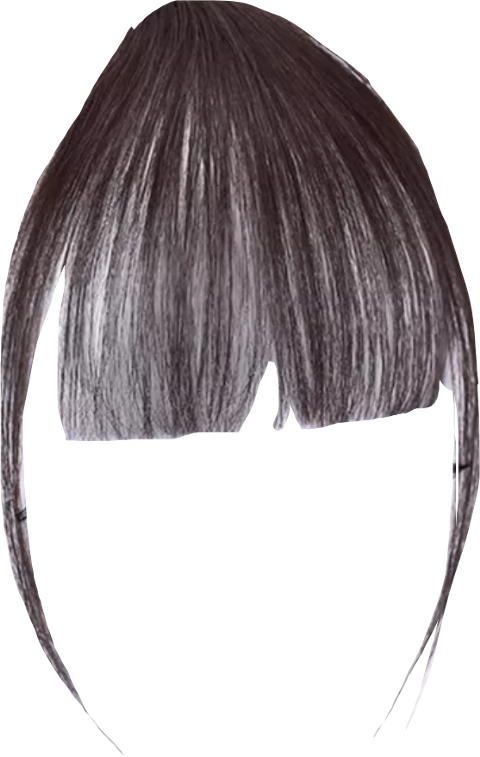 Classic Straight Bangs Hairstyle Transparent Background PNG