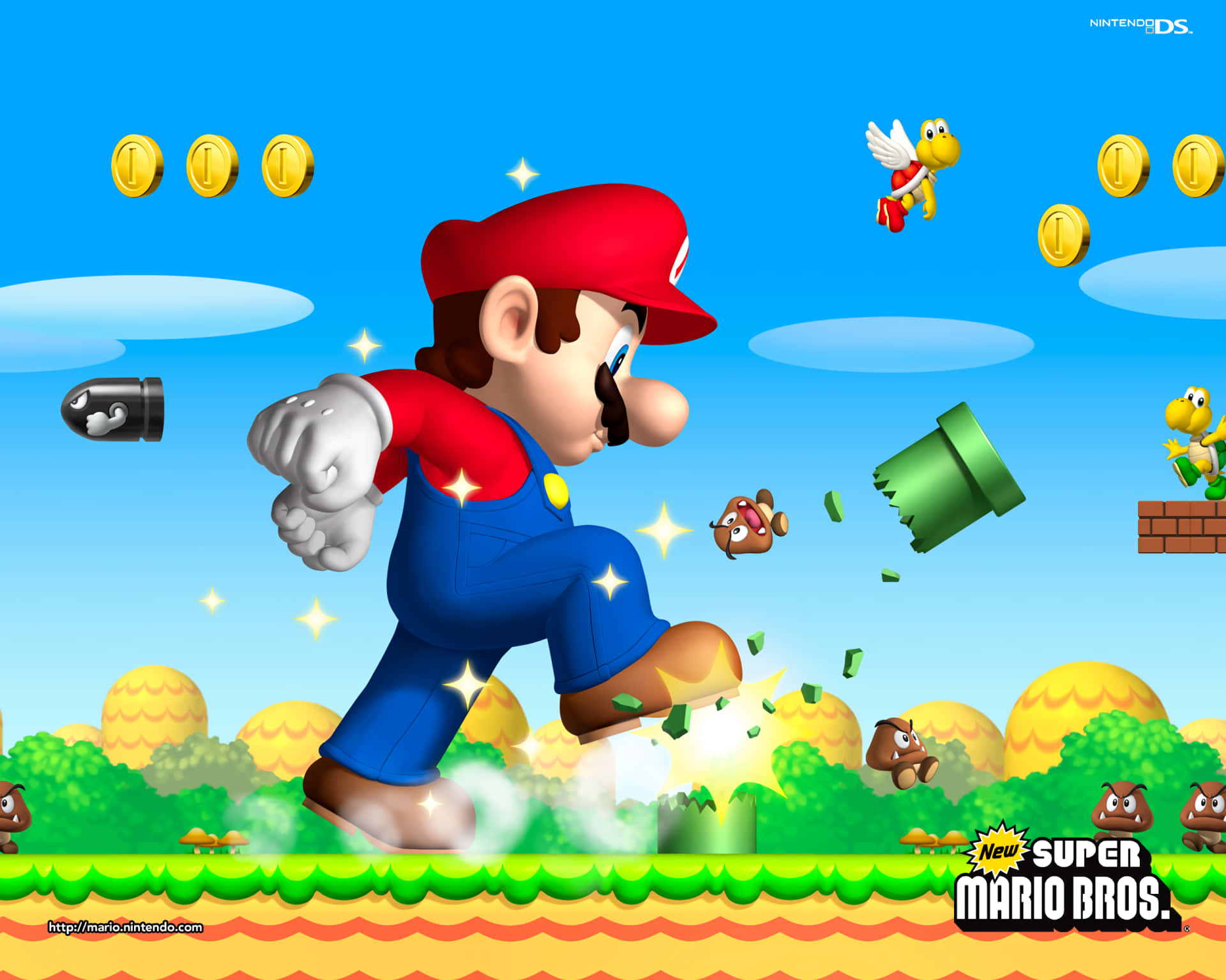 "jump Into Classic Super Mario!" Wallpaper