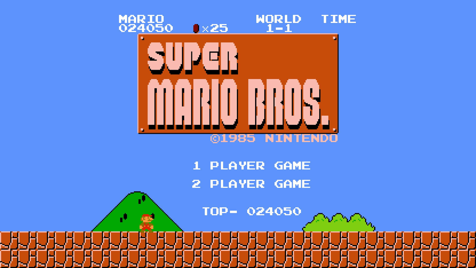 Menúclásico De Super Mario Fondo de pantalla