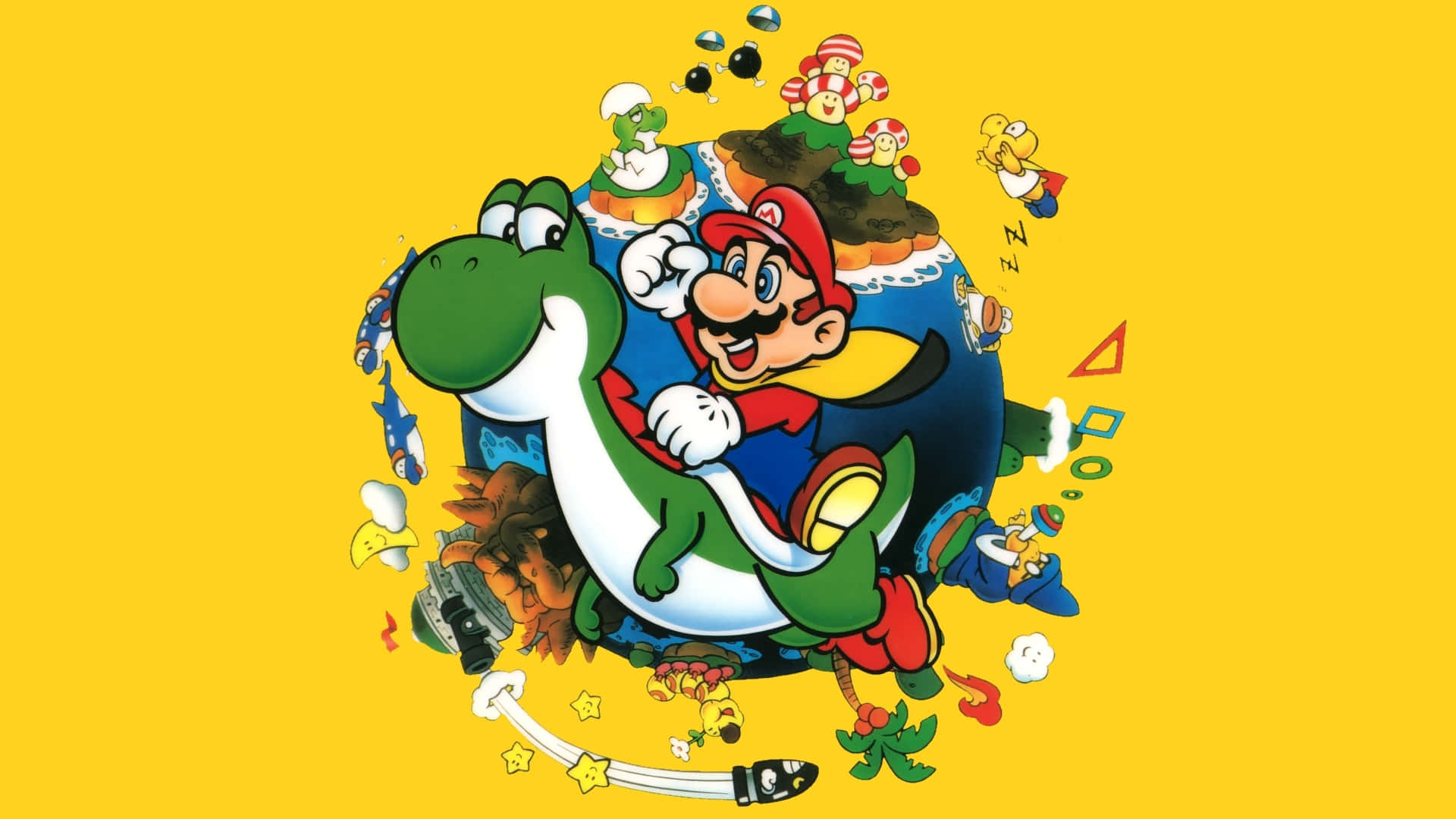 “bring Back Your Childhood Memories With Classic Super Mario!” Wallpaper