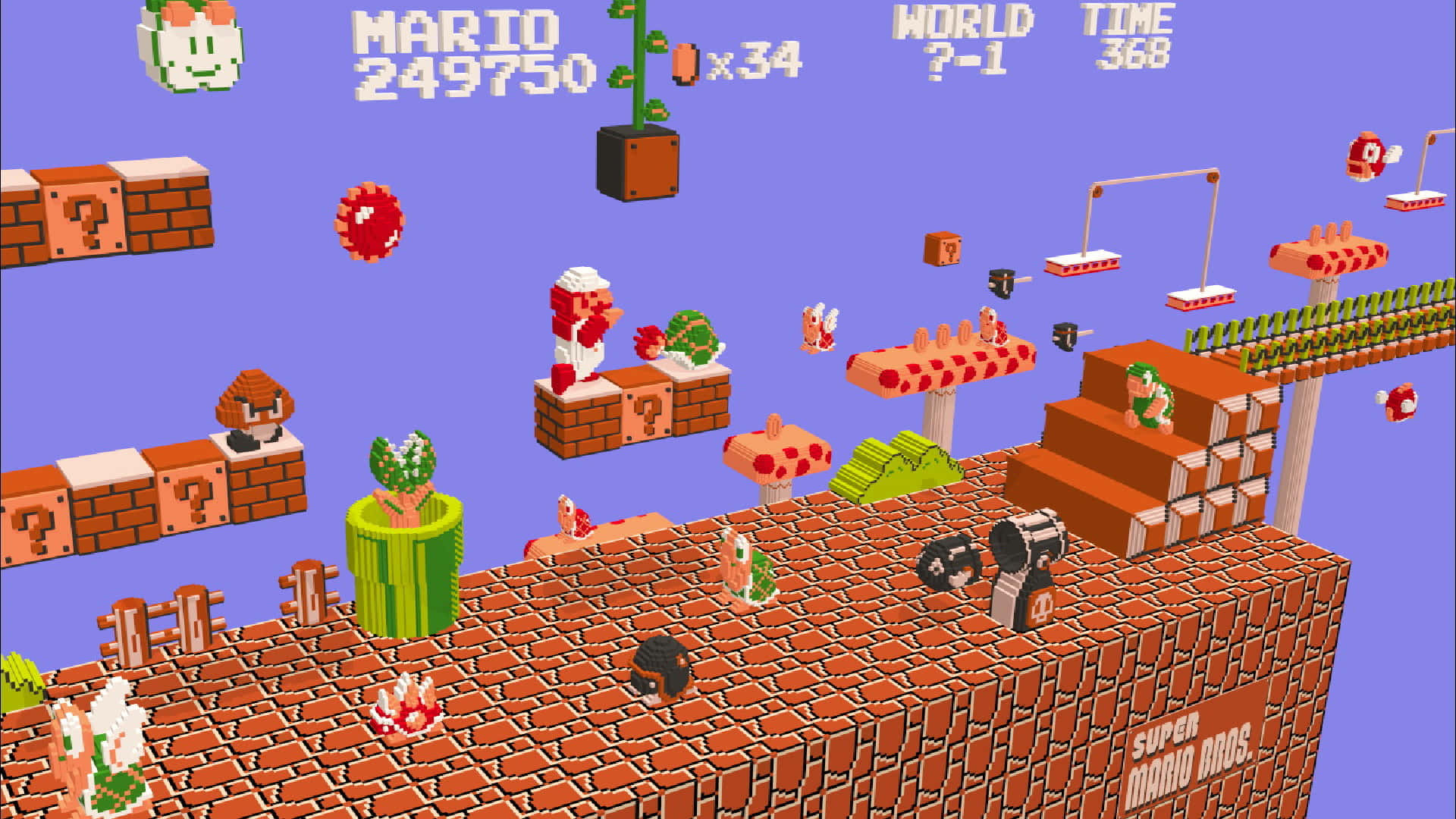 Relive The Classic World Of Super Mario Wallpaper