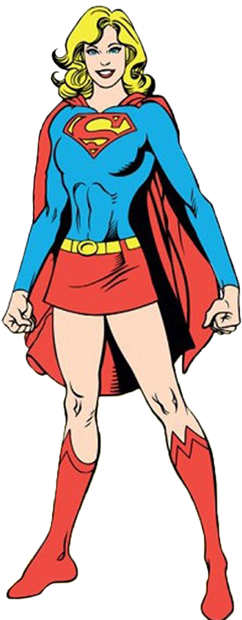 Classic Supergirl Comic Art PNG