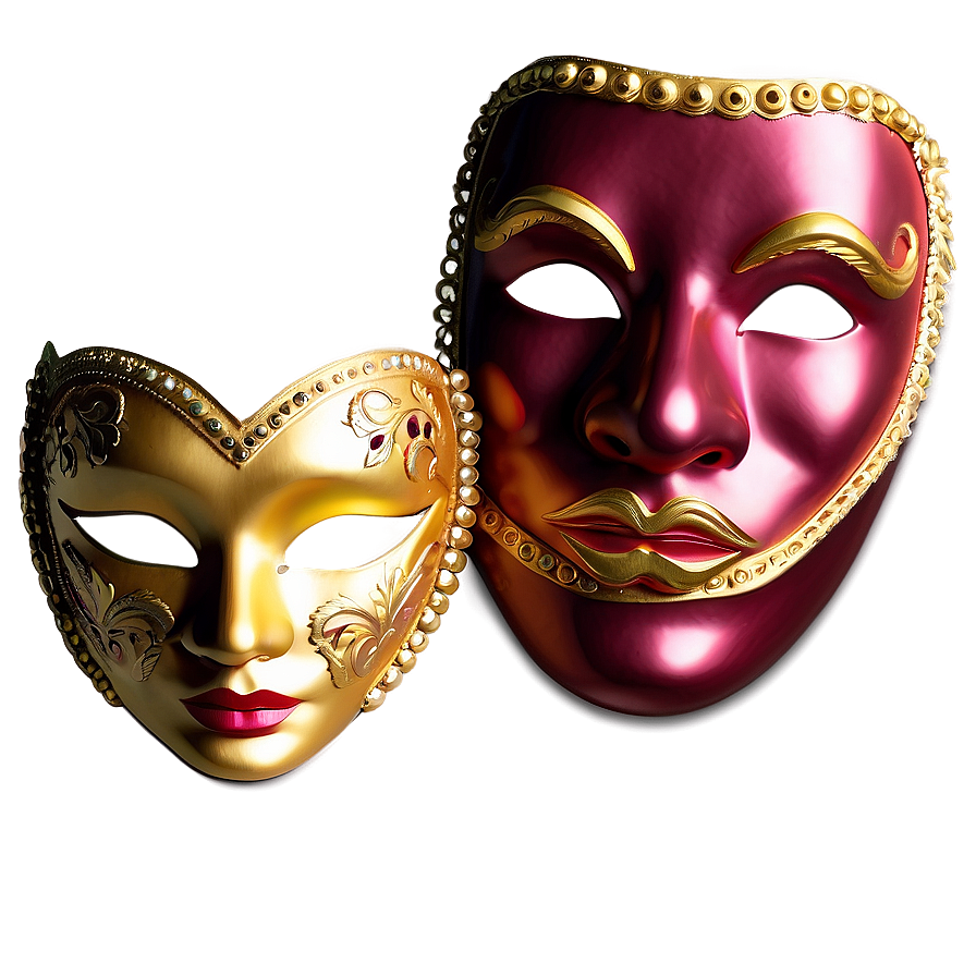 Classic Theatre Masks Png 06242024 PNG