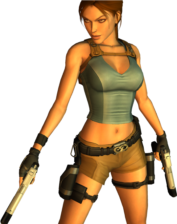 Classic Tomb Raider Lara Croft Pose PNG