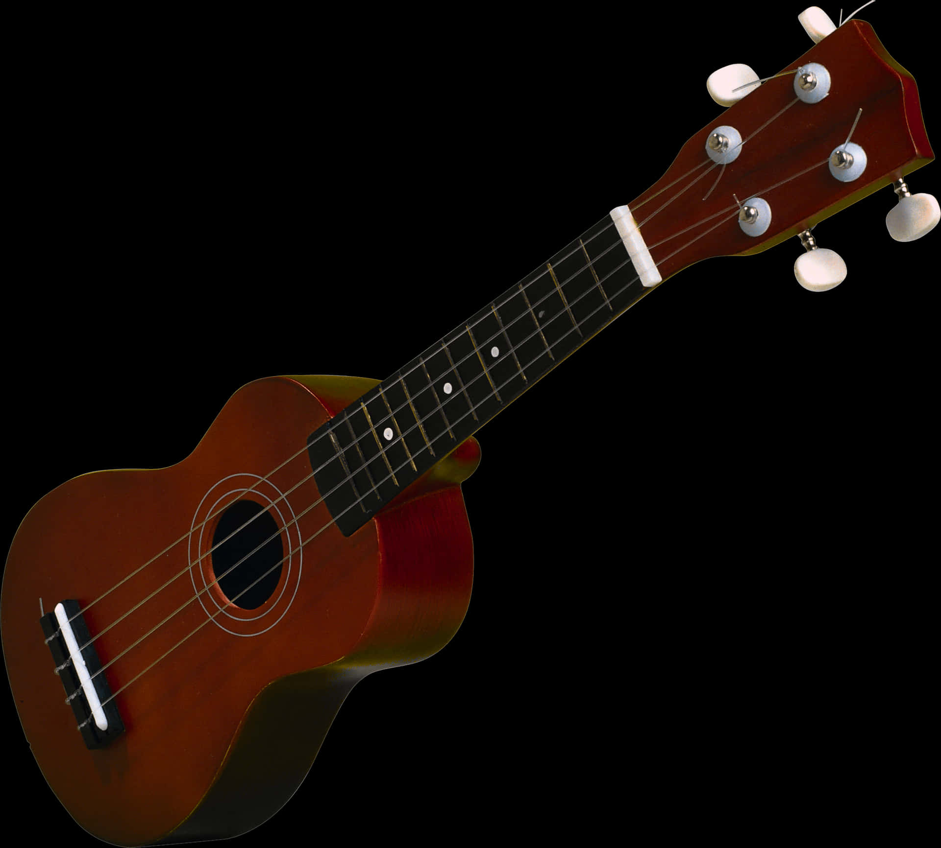 Classic Ukuleleon Black Background PNG