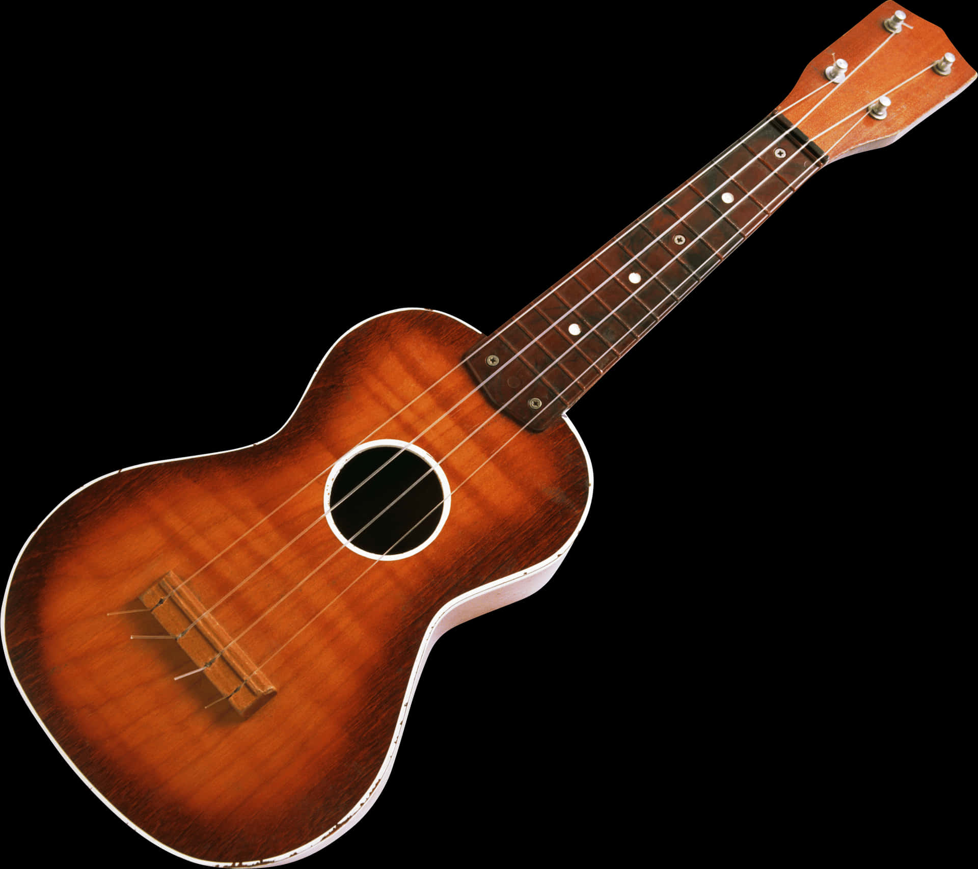 Classic Ukuleleon Black Background PNG