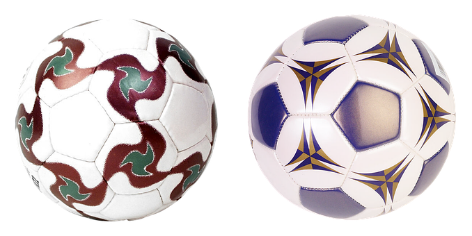Classic Versus Modern Soccer Balls PNG