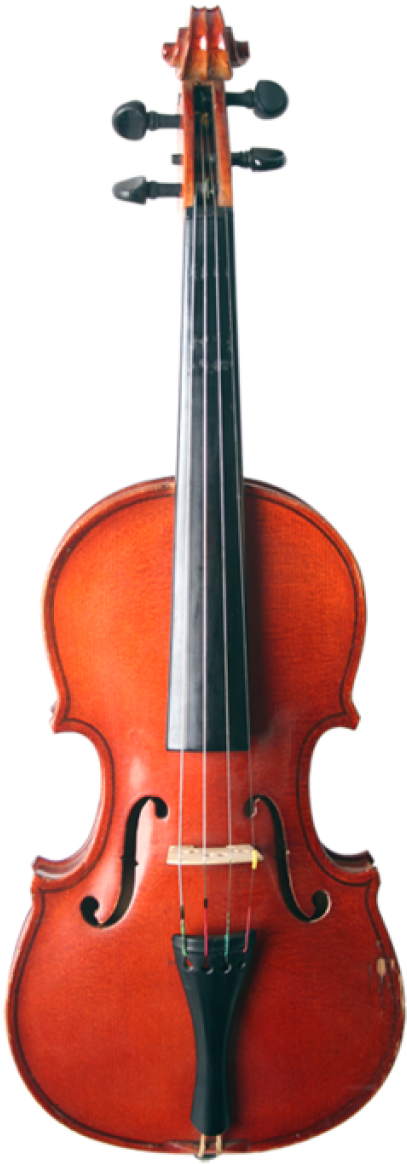 Classic Violin Front View PNG