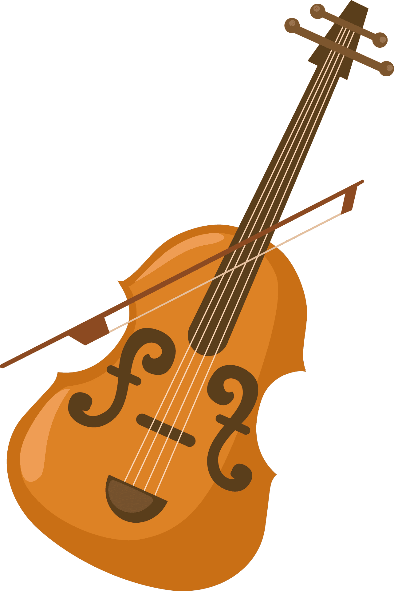 Classic Violin Illustration PNG