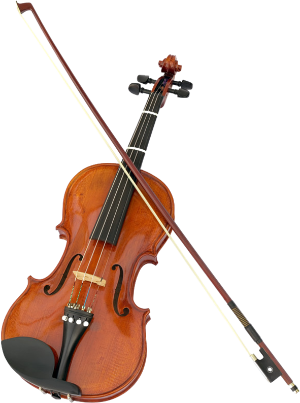 Classic Violin With Bow PNG