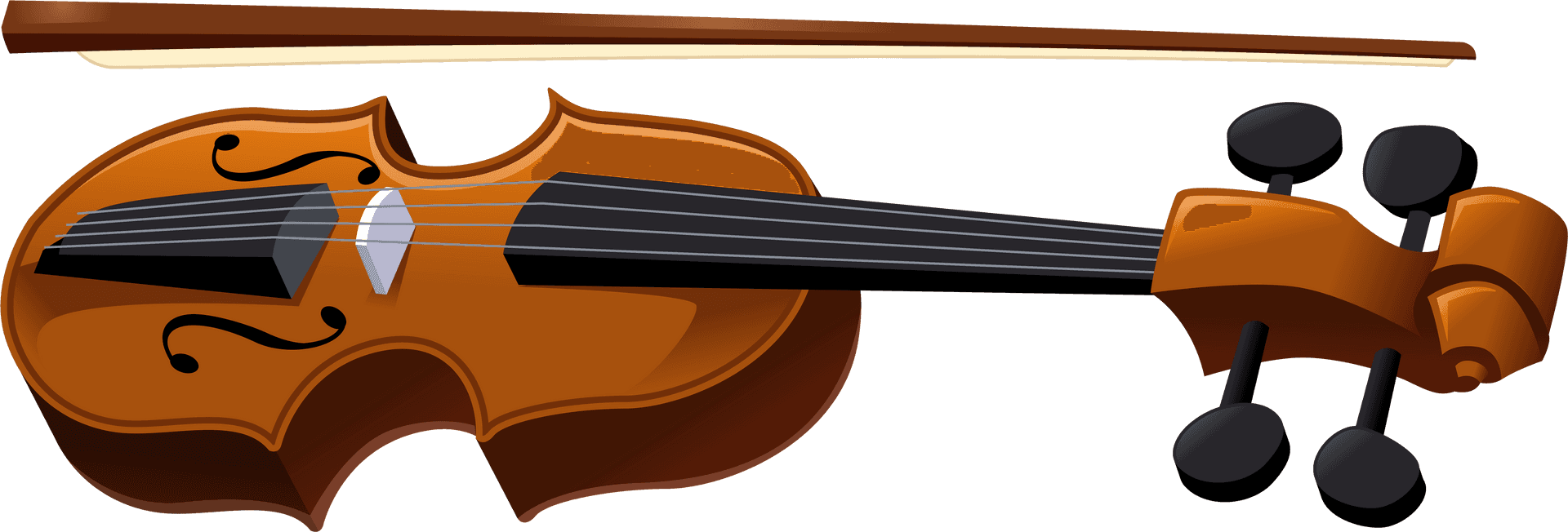 Classic Violinand Bow PNG