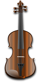 Classic Violinon Black Background PNG