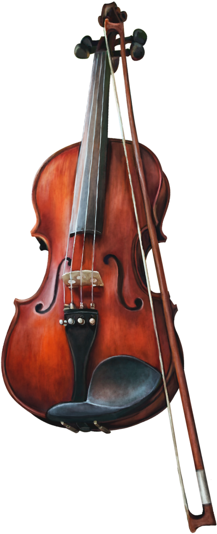 Classic Violinwith Bow PNG