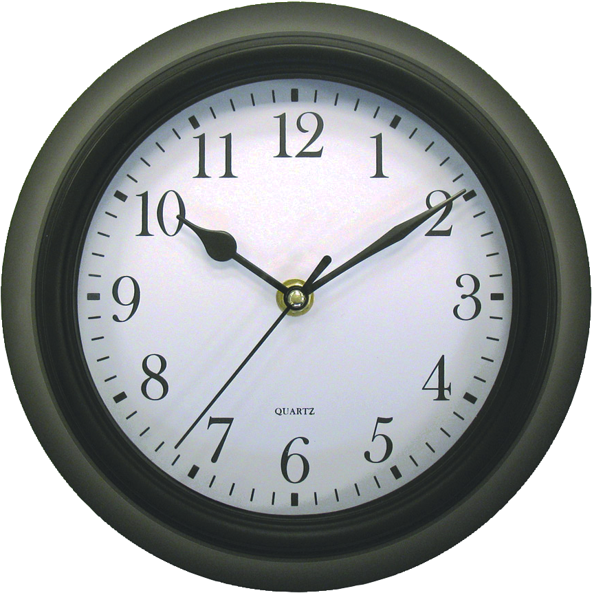 Classic Wall Clock White Face PNG