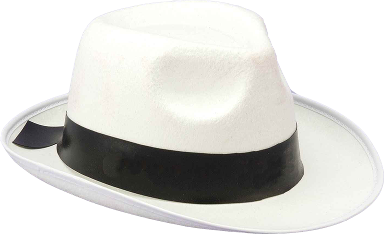 Classic White Fedora Hat PNG