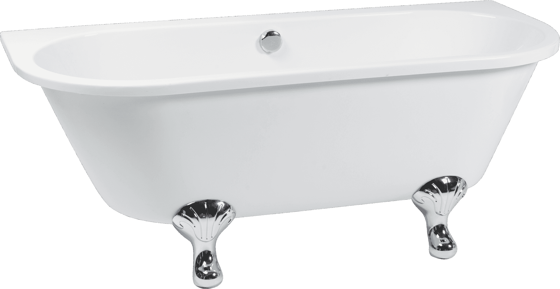 Classic White Freestanding Bathtub PNG