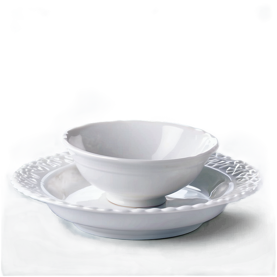 Classic White Porcelain Dishes Png 06202024 PNG