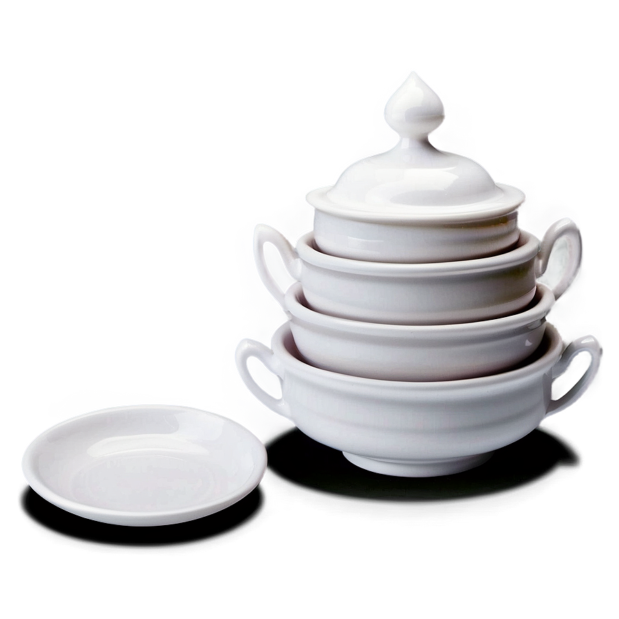 Classic White Porcelain Dishes Png 25 PNG