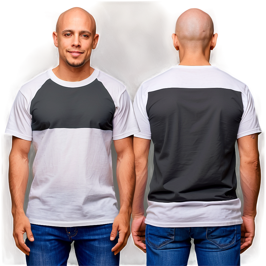 Classic White T-shirt Mockup Png 06132024 PNG