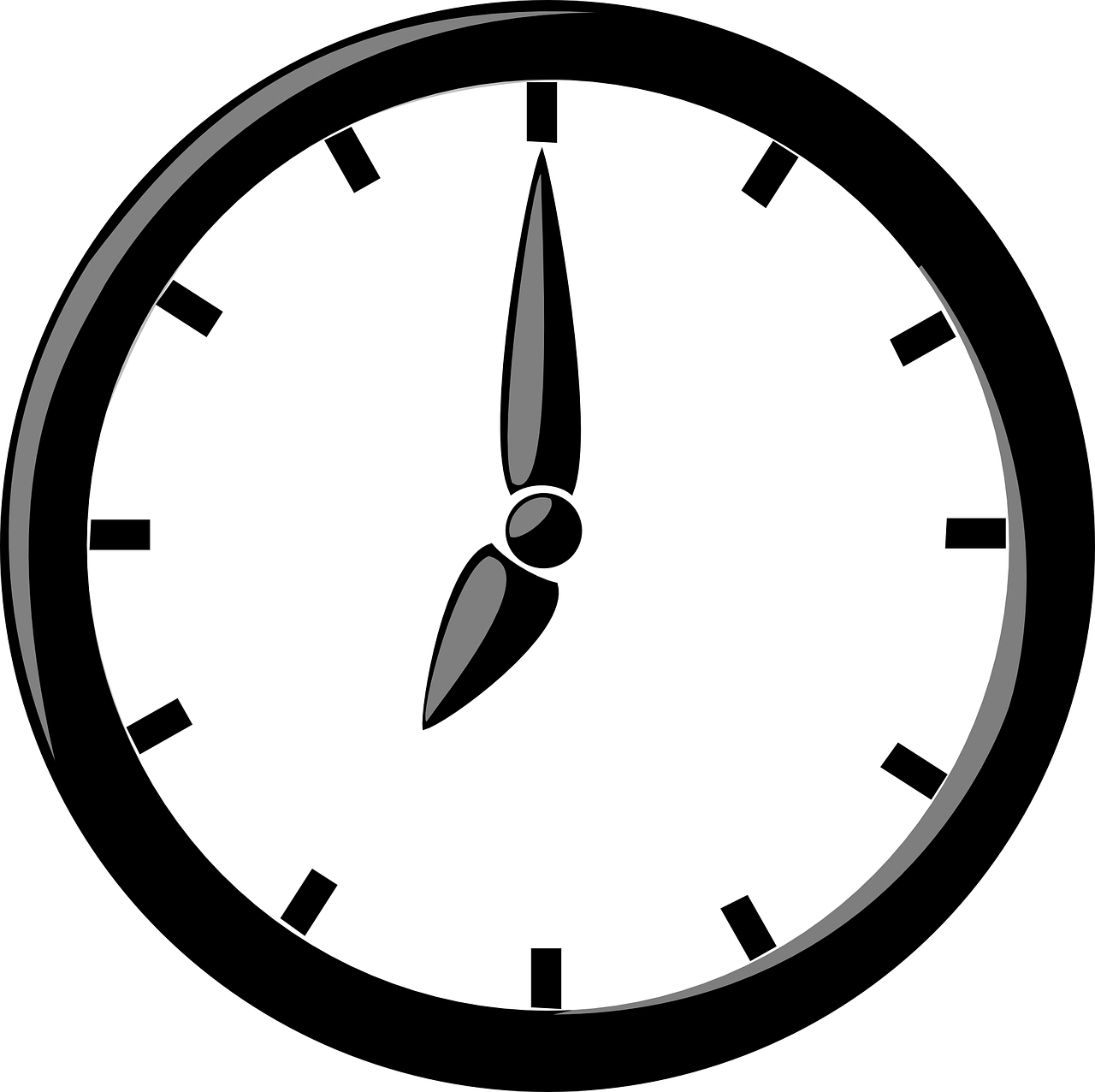 Classic White Wall Clock PNG
