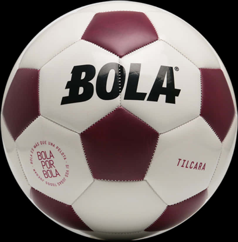 Classic Whiteand Burgundy Soccer Ball PNG