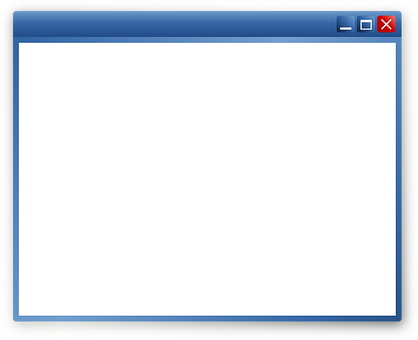 Classic Window Interface Blank Screen PNG