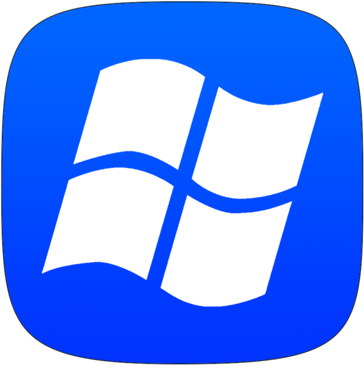 Classic Windows Logoon Blue Background PNG
