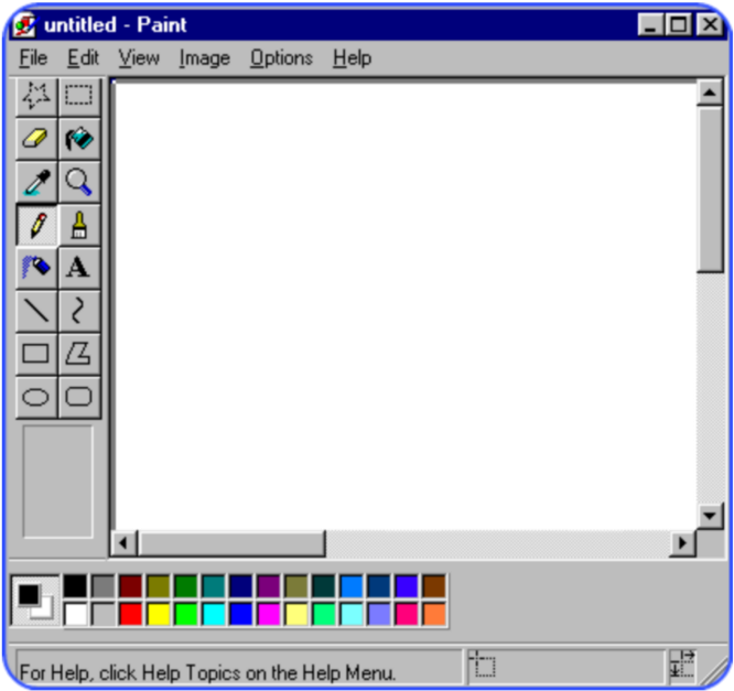 Classic Windows Paint Program PNG
