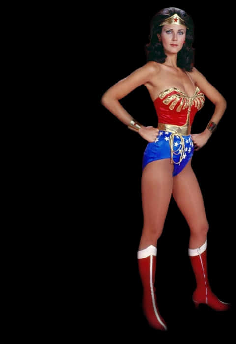 Classic Wonder Woman Pose PNG