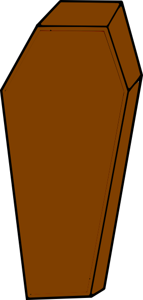 Classic Wooden Coffin Illustration PNG