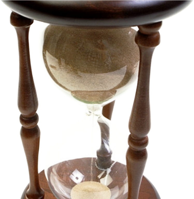 Classic Wooden Hourglass PNG