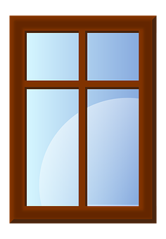 Classic Wooden Window Vector PNG