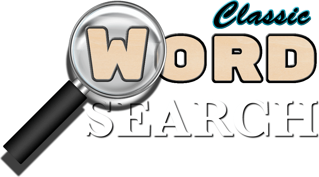 Classic Word Search Magnifying Glass PNG