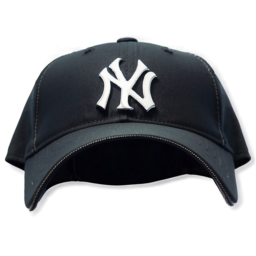 Classic Yankees Hat In Matte Black Png 06262024 PNG