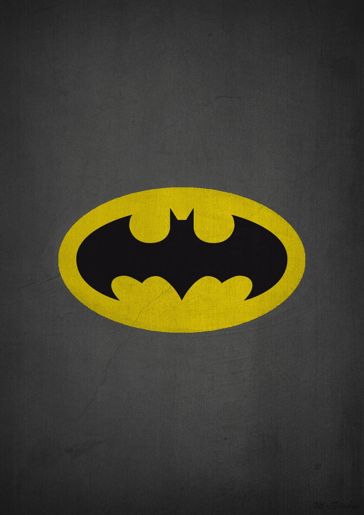 Sättden Klassiska Gula Batman-logotypen Som Bakgrundsbild På Din Iphone. Wallpaper