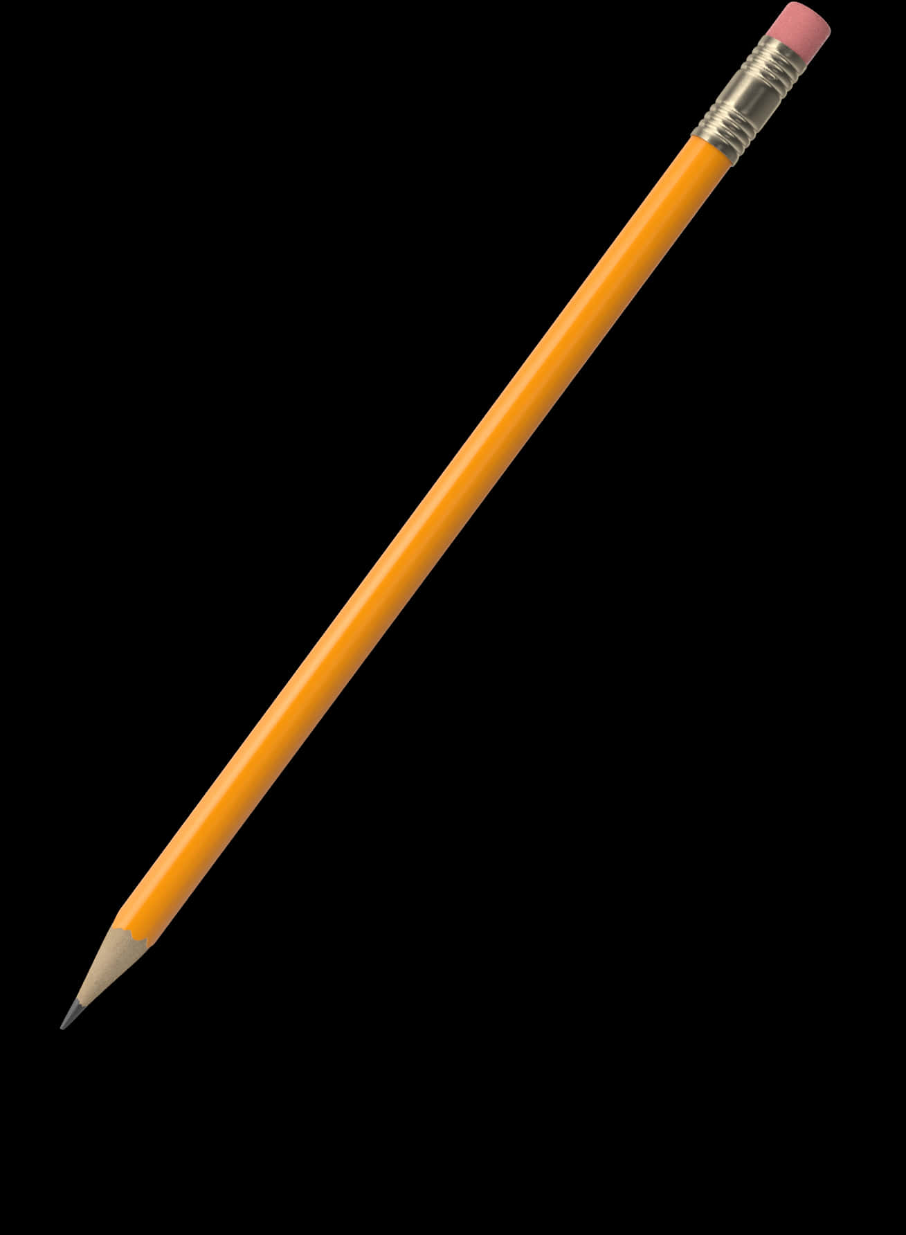 Classic Yellow Pencil Black Background.jpg PNG
