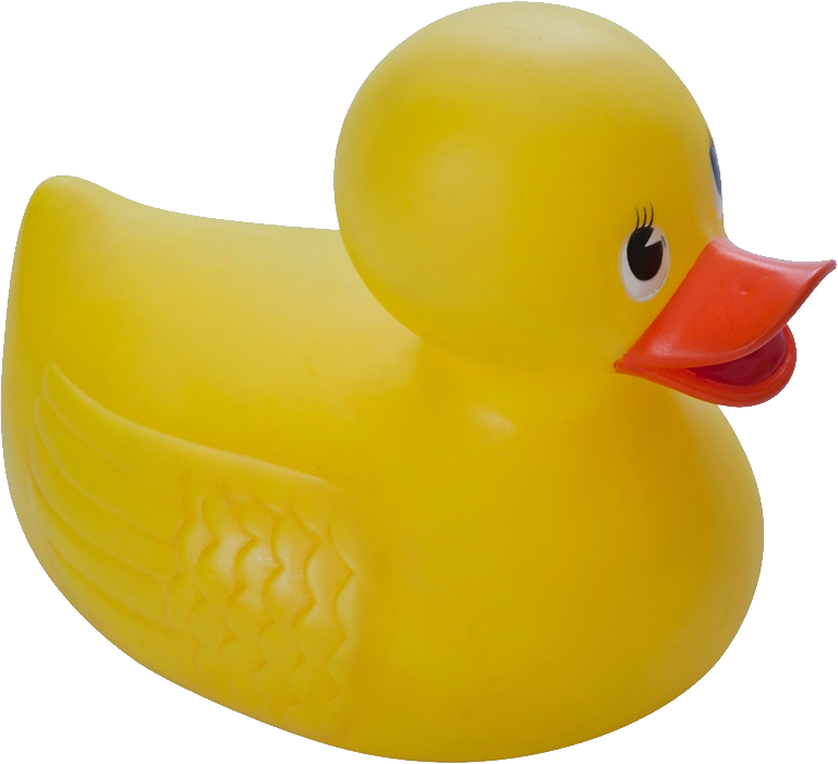 Classic Yellow Rubber Duck PNG