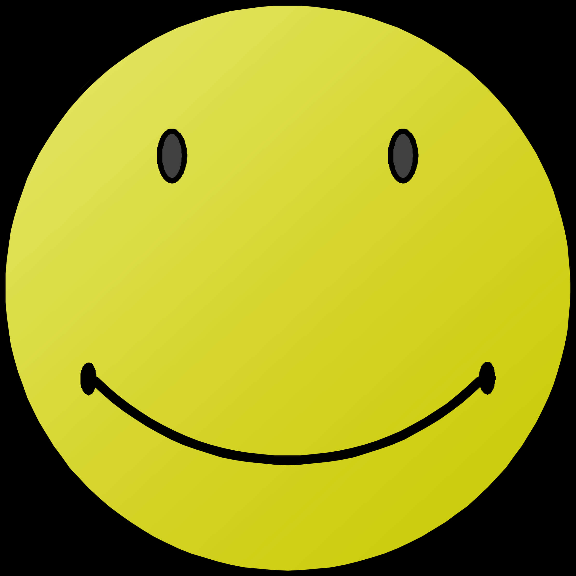 Classic Yellow Smiley Face PNG