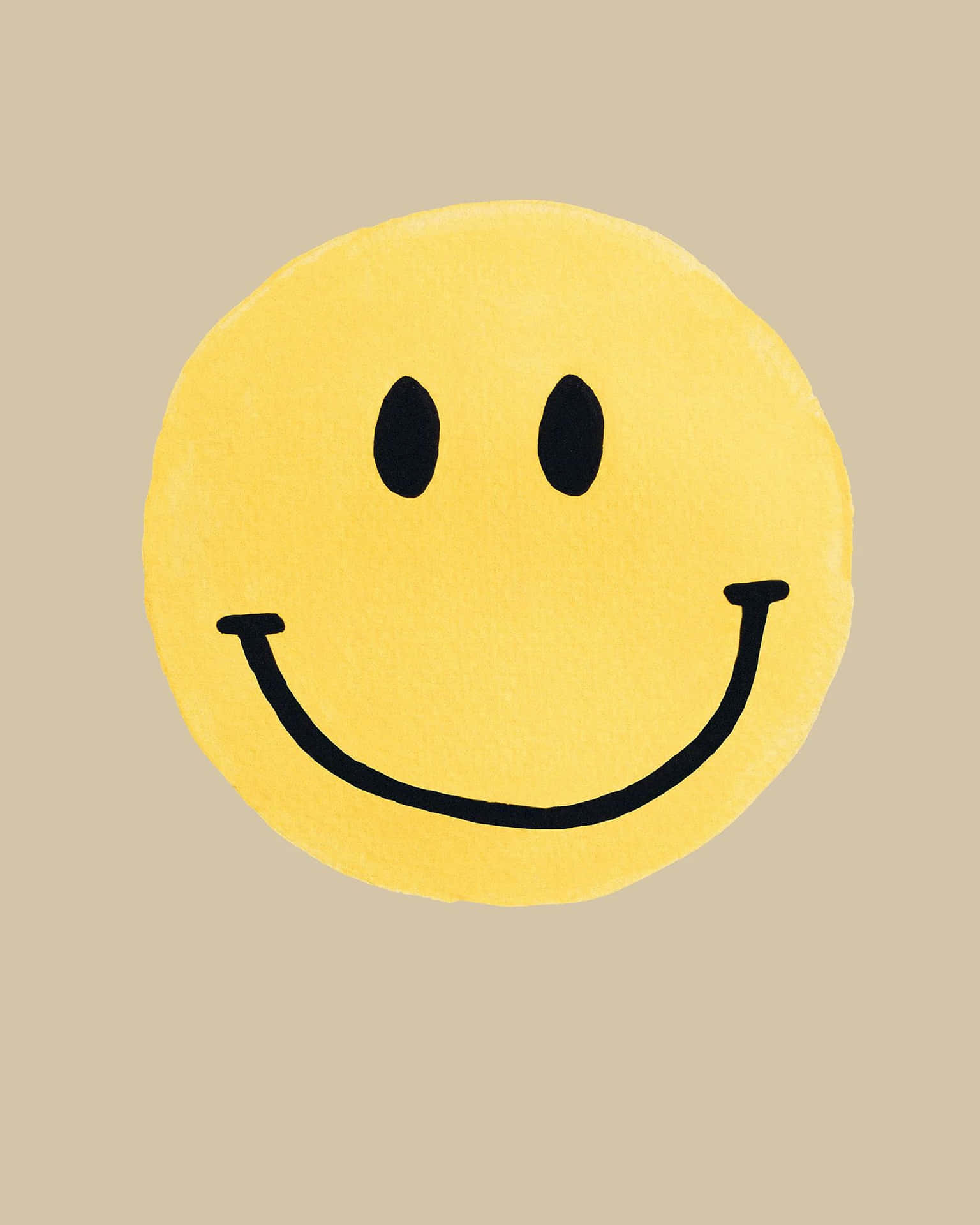 Classic Yellow Smiley Face Aesthetic Wallpaper