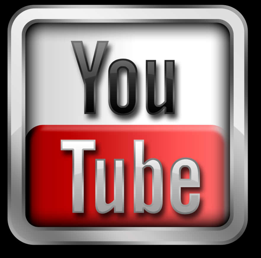 Classic You Tube Logo3 D Button PNG