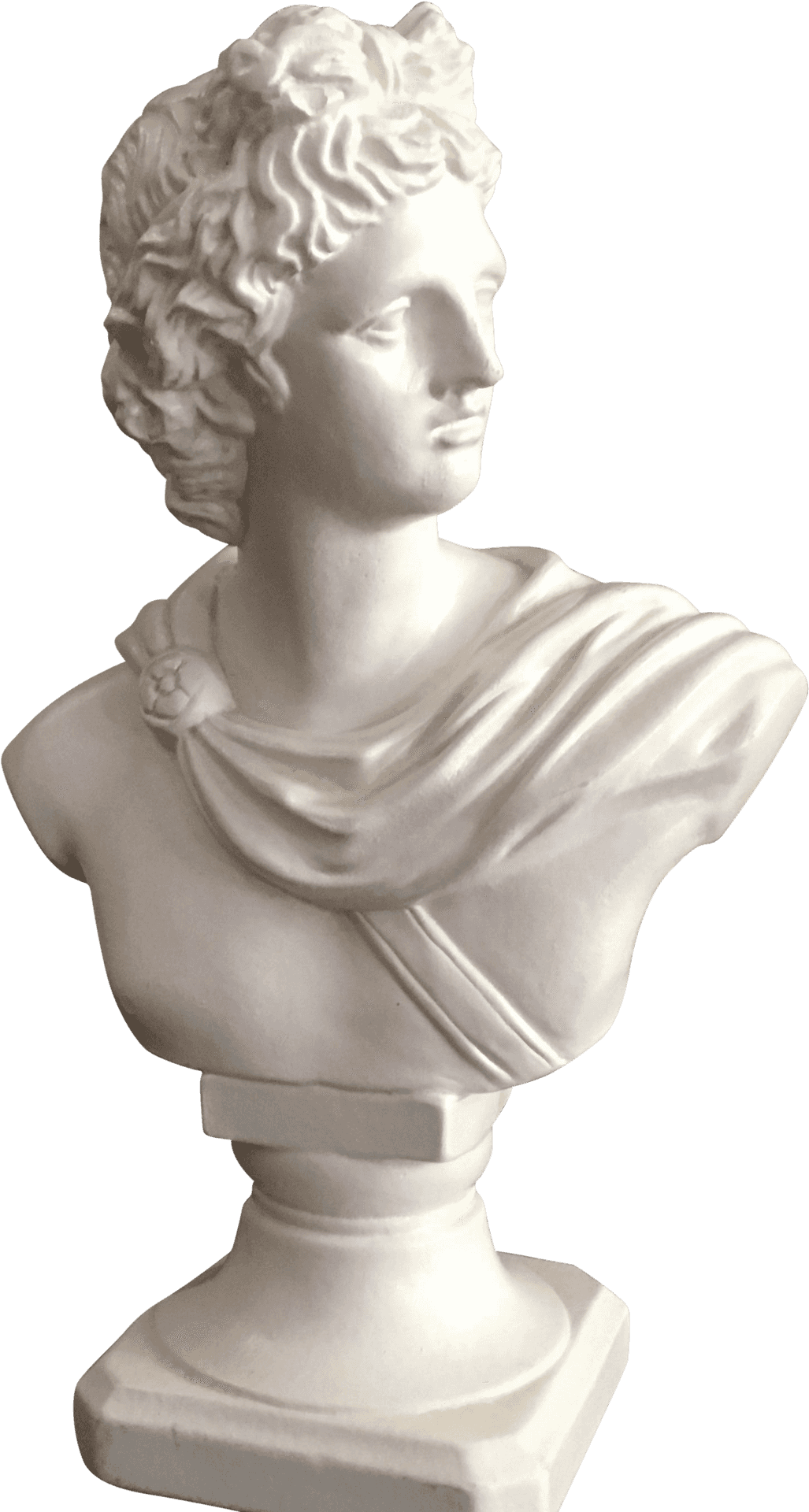 Classical Apollo Bust Sculpture PNG