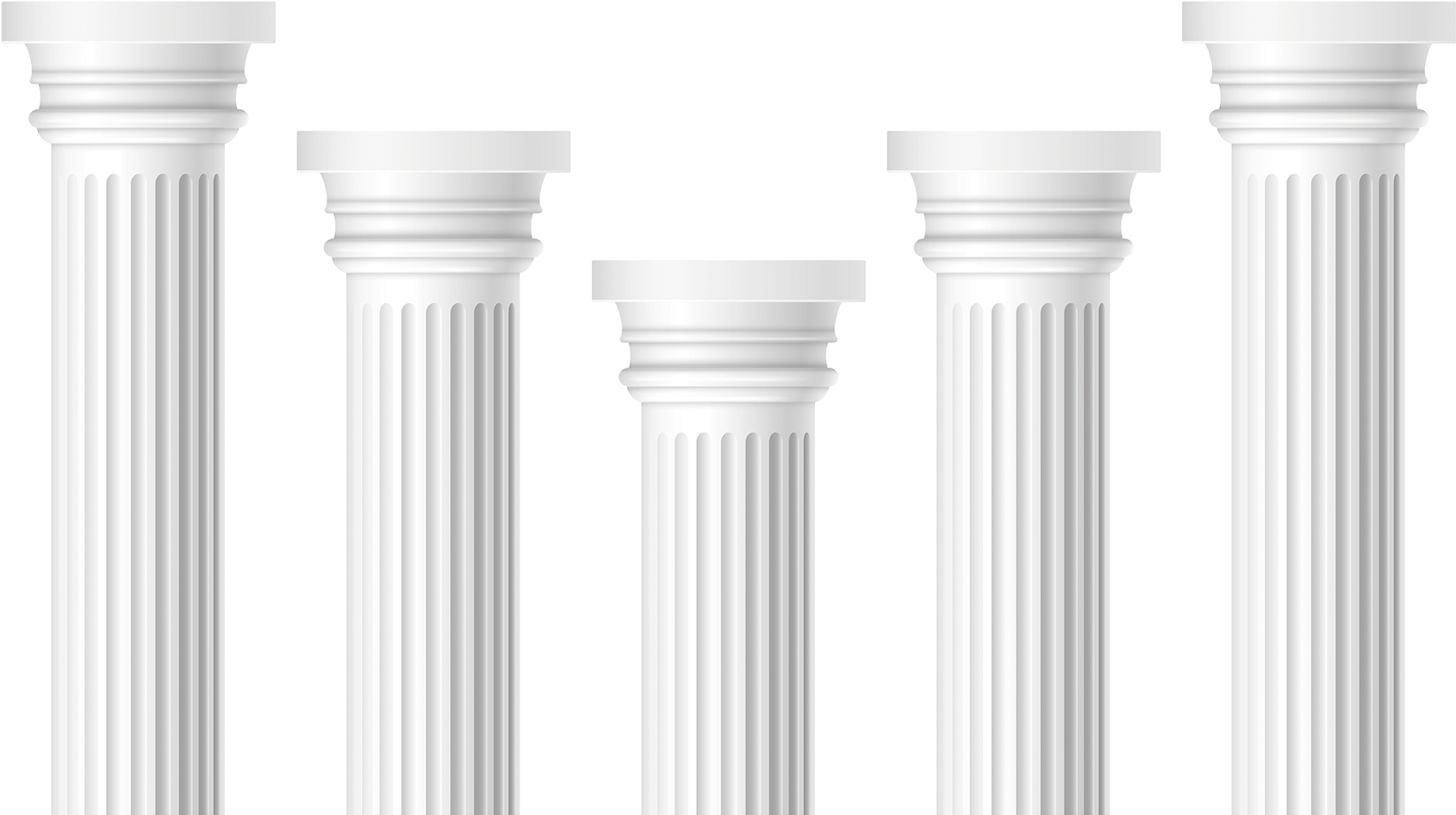 Classical Architectural Columns Variety PNG
