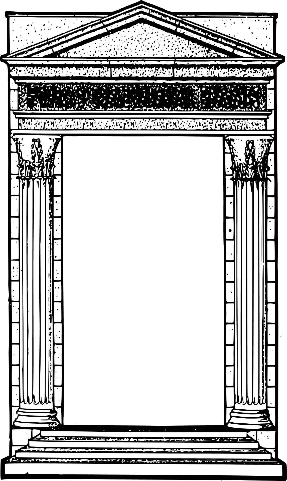 Classical Architecture Column Frame PNG
