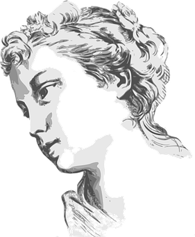 Classical Bust Silhouette PNG