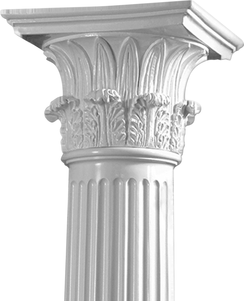 Classical Column Capital Design PNG